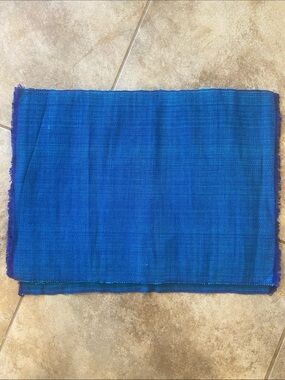 6 Handwoven Cobalt Blue Cotton Linen Placemats